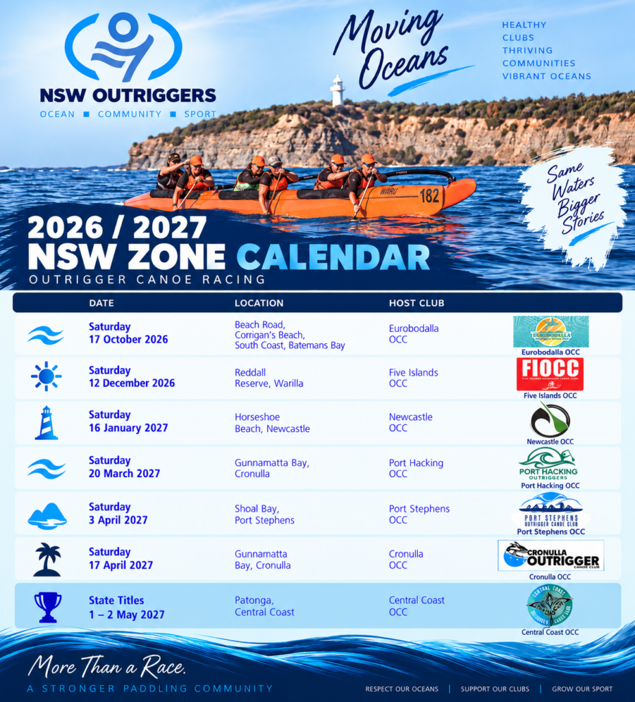 Calendar - Newcastle outrigger